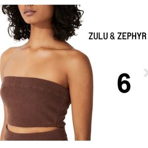 NWT Zulu & Zephyr Ribbed Knit Bandeau